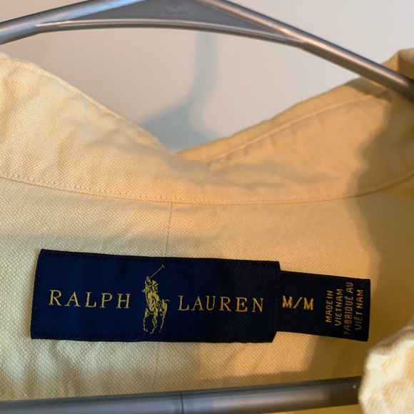 Yellow Ralph Lauren Long Sleeve Button Down Shirt - Picture 2 of 4